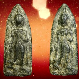 พระลีลาสองหน้าเนื้อชินเขียวกรุทุ่งยั้ง อุตรดิตถ์