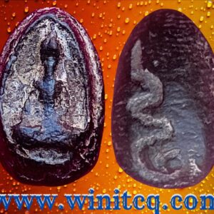 พระเม็ดน้อยหน่า หลังยันต์อุ กรุวัดศาลาปูน อยุธยา