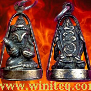 พระอุปคุตเขมรเนื้อสัมฤทธิ์เงินกรุปราสาทภเตชมา เขมร