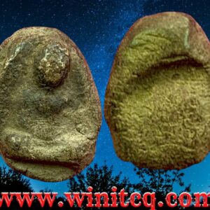 พระกำแพงเม็ดบ้วพิมพ์เศียรโต กรุวัดพระบรมธาตุ กำแพงเพชร