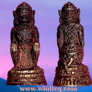 รูปหล่อหนุมานเนื้อโลหะธาตุผสมเหล็กไหลน้ำพี้ หลวงปู่สรวง วัดไพรพัฒนา ศรีสะเกษ